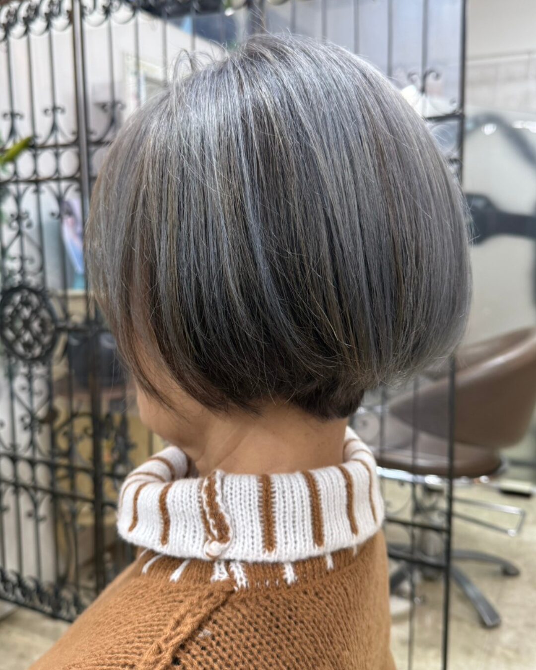 グレイヘア 移行 女性 ハイライト 施術例 広島 ALUFA atelier.M